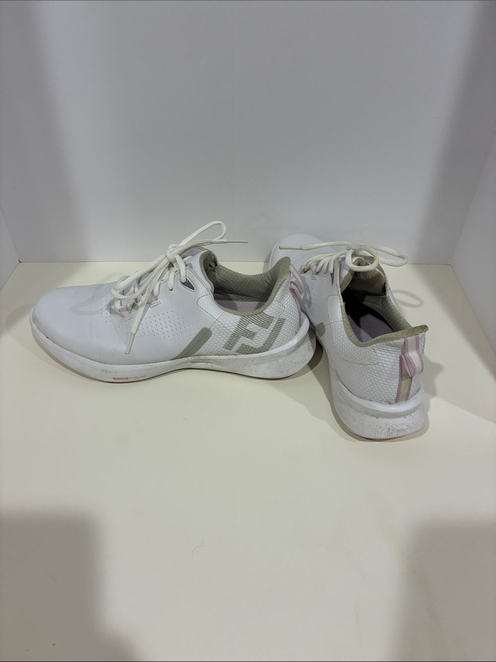 FootJoy Women’s White Athletic Shoes with Light Pink Accents